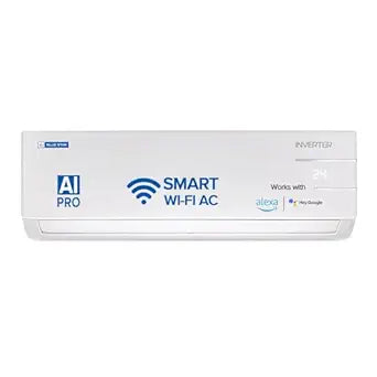 Blue Star 1.5 Ton 3 Star Wi-Fi Inverter Smart Split AC (Copper, 5 in 1 Convertible Cooling, 4-Way Swing, Turbo Cool, Voice Command, IC318YNUS, 2023 Model, White)
