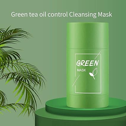 Homaxa Green Tea Mask Stick for Face, Blackhead Remover with Green Tea Extract, Deep Pore Cleansing, Moisturizing, Skin Brightening All Skin Types of Men and Women (Pack 2)